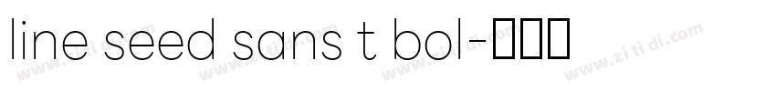 line seed sans t bol字体转换